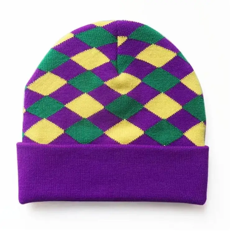 New Fashion Mardi Gras Warm Beaine Hat Bonnet Cap Knit Hat for Carnival Parade