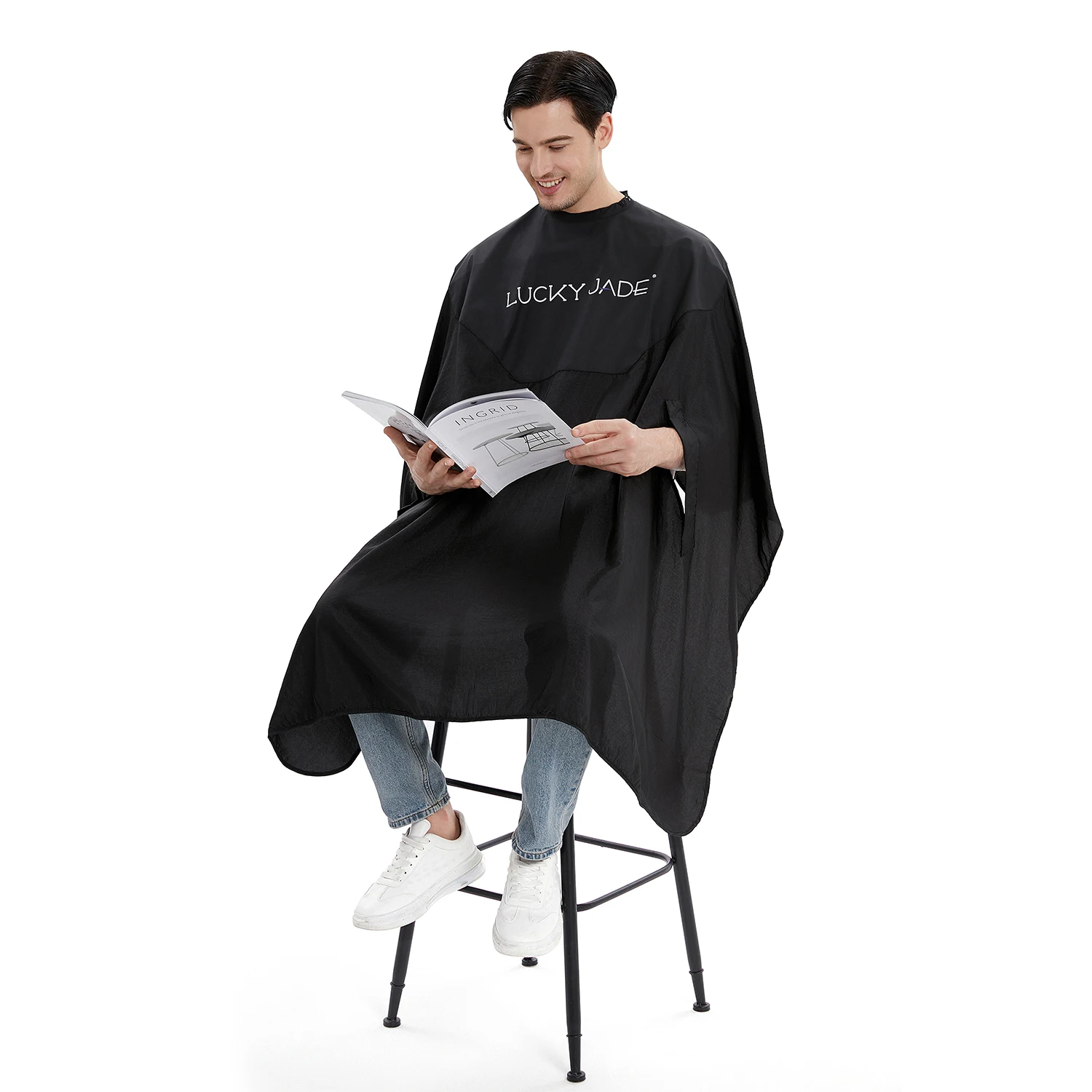 OEM High Quality Salon Crinkled Shining Nylon Barber Beauty Capes Salon Hair Cutting Capes hair tools & accessories 1AX