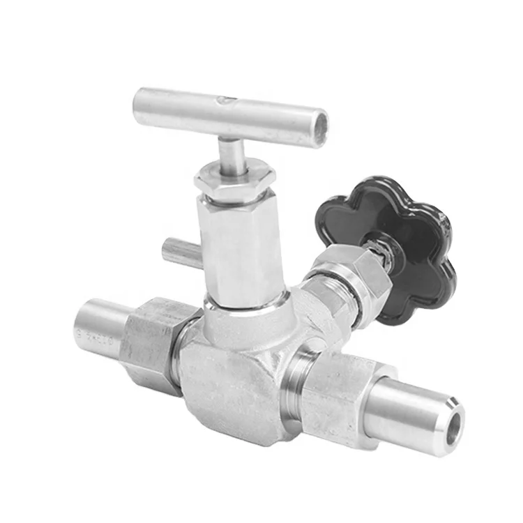 Stainless Steel Oxygen Sampling Needle Valves Metal Tube Hydraulic Instrument Sample Needle Valve