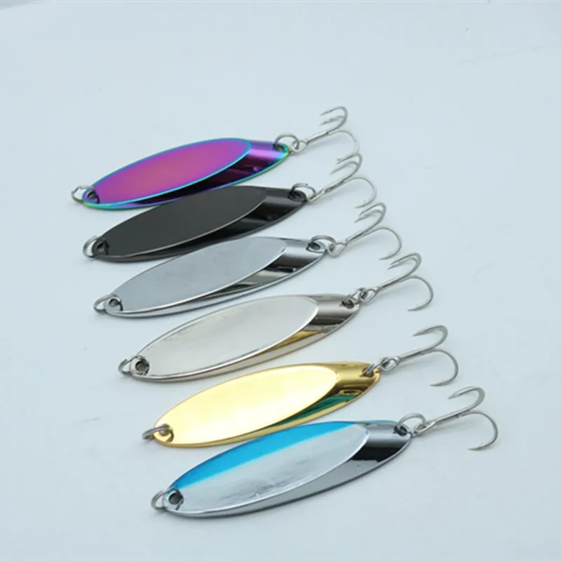 Рыболовная металлическая приманка, жесткий Спиннер, рыболовные приманки, конические приманки в виде ложки, приманки с пером и тройным крючком, Снасть