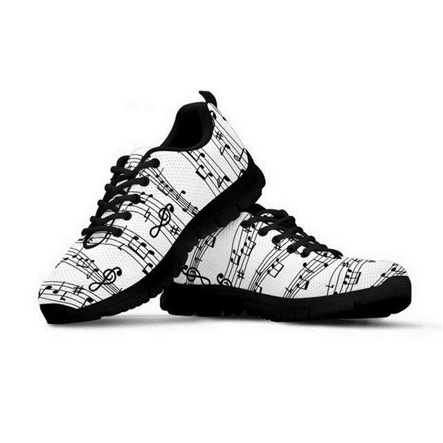 Dropship Wholesale 2020 Espadrille Sheet Music Printing Breathable Mesh Shoes Male Custom Men Sneakers Shoe