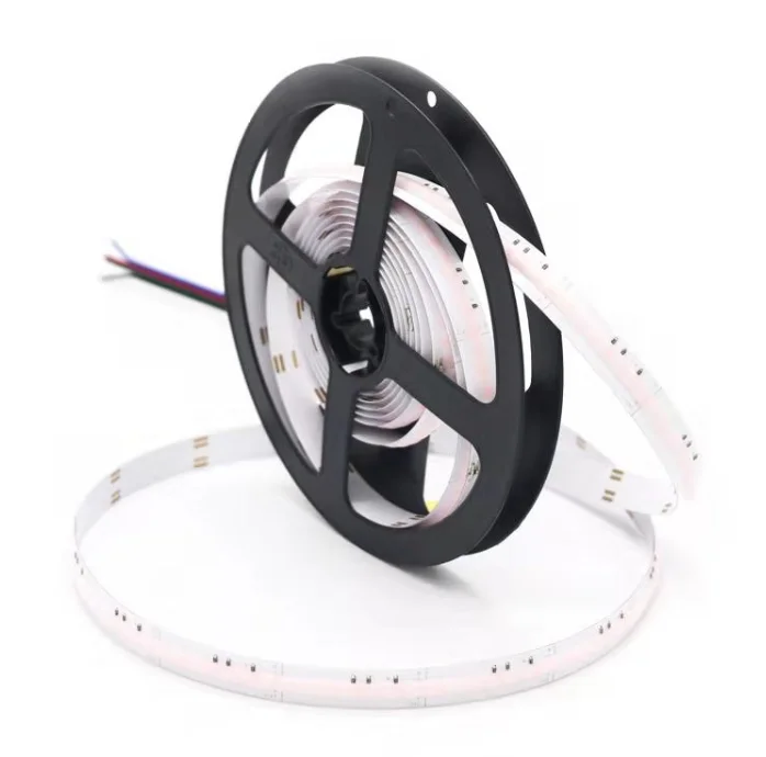 RGB COB LED Strip Light DC24V CRI 90 480 840 Chips/M High Lumen COB LED Tape Lights No Spots for extrusion profile
