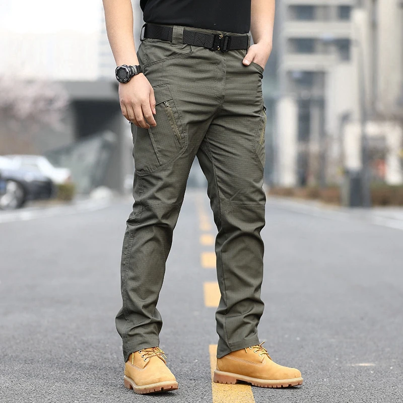 functional water scratch resistant training work pants quick drying tactical cargo outdoor hiking overalls pants for men