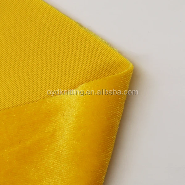 Korea Velvet Fabric Polyester Spandex 4 Way Stretch Velvet Fabric for Garment