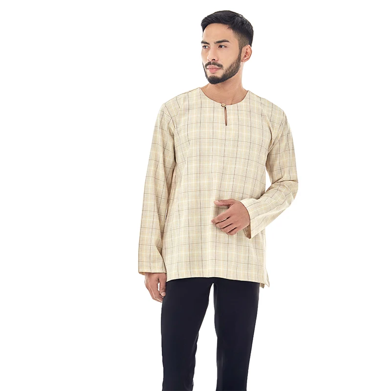 Silk Shirt Men Mens Abayas Long Muslim Clothing Kaftan Robes Saudi Turkish Arab Dubai Kurta Style