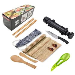 Hot Sale Easy Operation Plastic Manual Sushi Making Tools DIY Sushi Equipment Kit Roller Sushi Set for Beginner