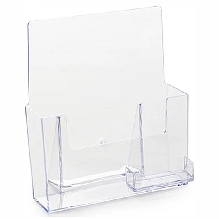Factory custom wall mounted A4 literature acrylic brochure wall holders/display Shelf