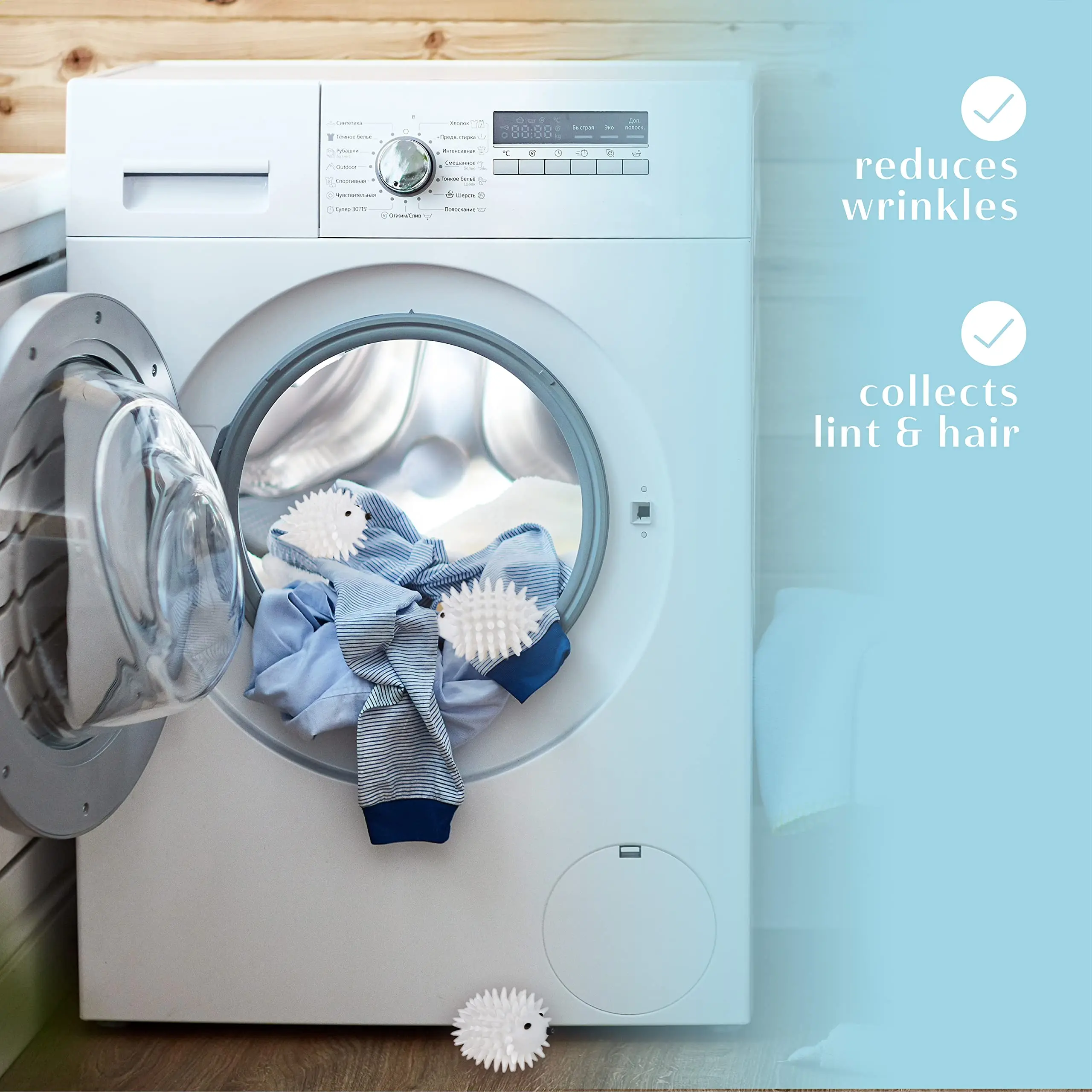 Hedgehog Reusable Laundry Washing Machine Balls for Washing Machine Anti Static Porcupine Sweater Fabric Softener Wrinkles