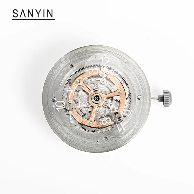 Новинка 2022 г. механические аксессуары SANYIN с самостоятельным дизайном колесо со звездочками механизм часов пользовательским логотипом от