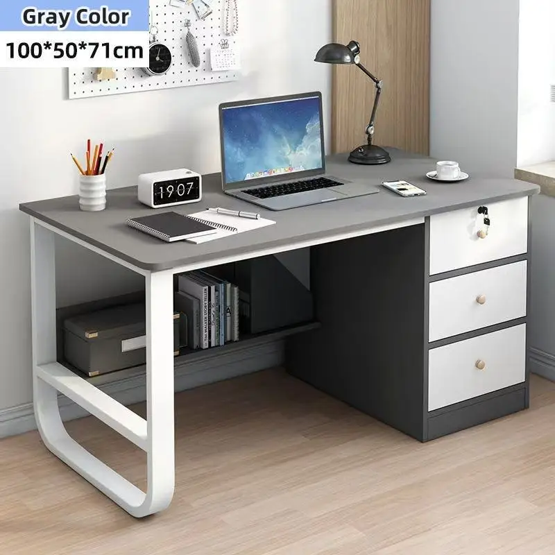 Simple And durable Household Study Table For Student Computer Desk With Bookshelf And Cabinets Study at Home