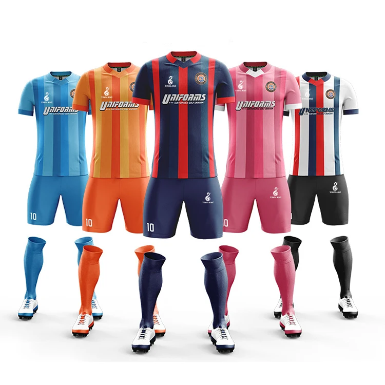 Wholesale Retro Soccer Jersey Uniformes De Futbol Football Jersey Sport Soccer Team Uniform Breathable Football Jerseys
