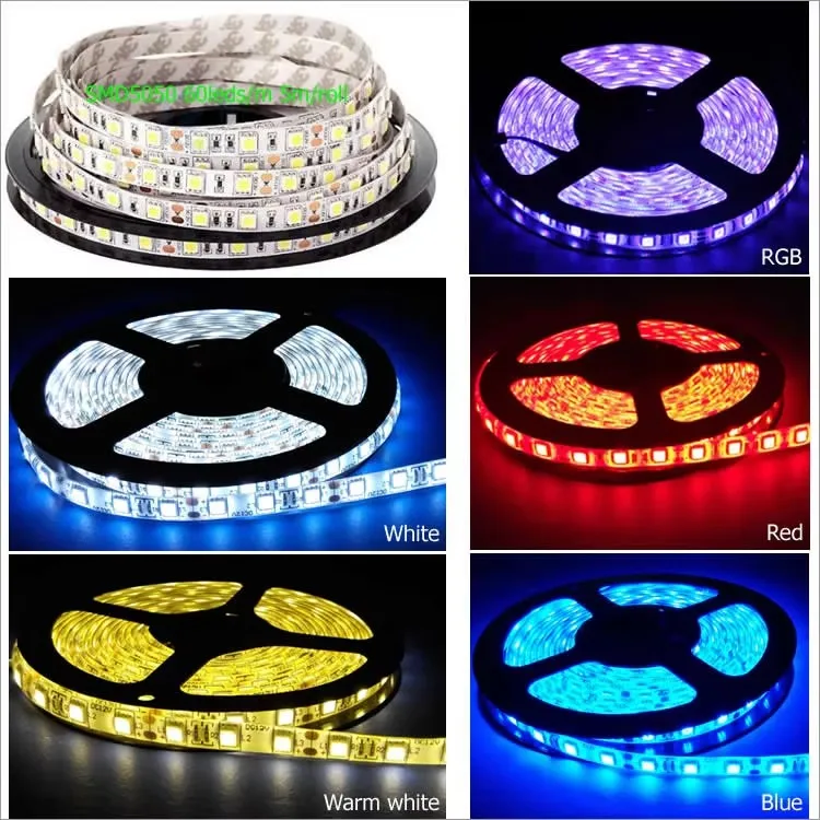 DC 12V 54LEDs/M Infrared 24 Keys Flexible RGB Smart LED Strip Light Kit 5M Blister Holiday Atmoshpere LED Light Decoration Home
