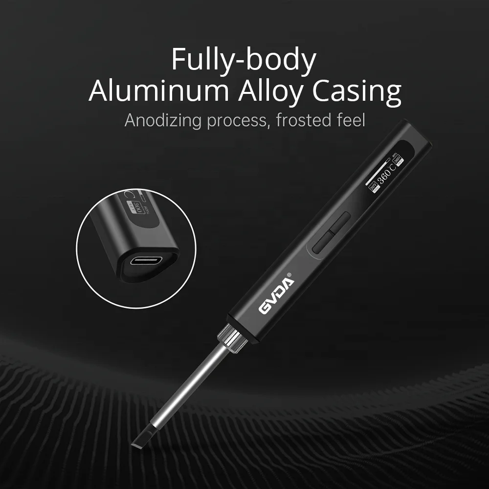 GVDA 65W Adjustable Temperature Smart Portable Soldering Iron kits with CE FCC ROHS Certificate