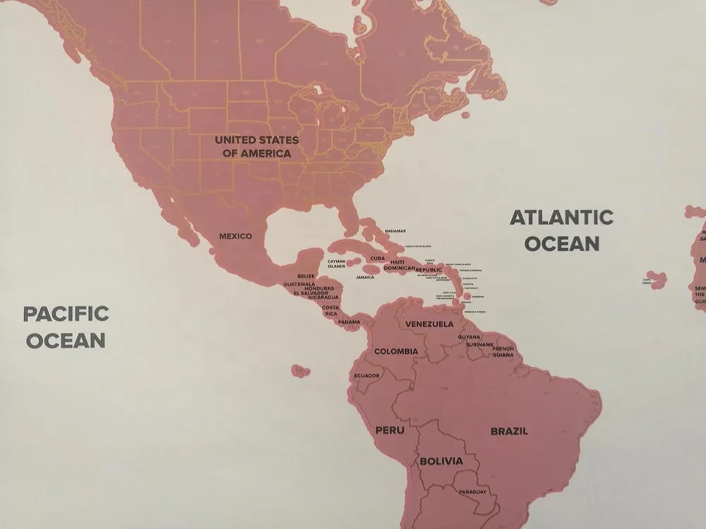 
Customize scratch off map rose gold deluxe edition easy scratch 