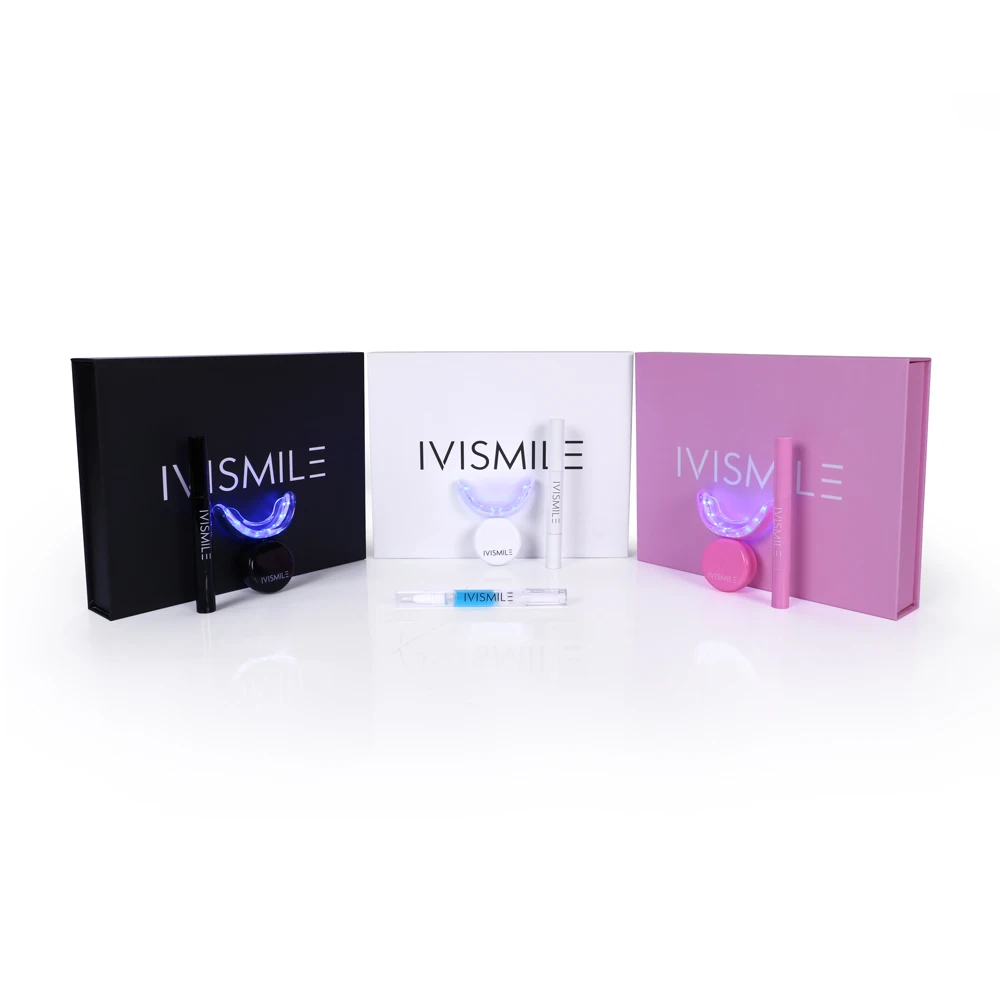 IVISMILE Home Food Grade Blue Light 35% Peroxide Gel tooth whitening gel anti-allergic Pen Teeth Whitening LED Kit