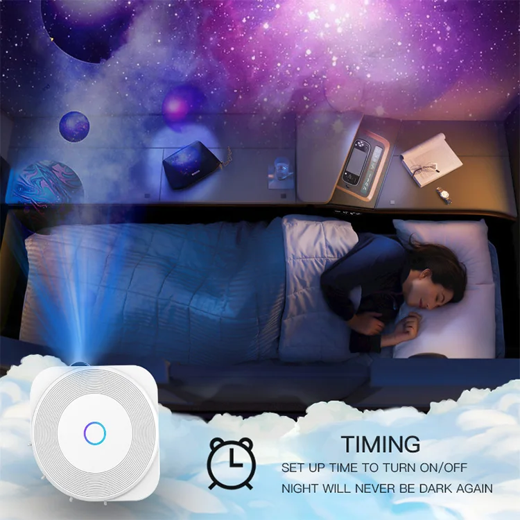 Sound Sensor Music Control Star Moon Colorful Ocean Nebula LED Laser Smart Star Projector