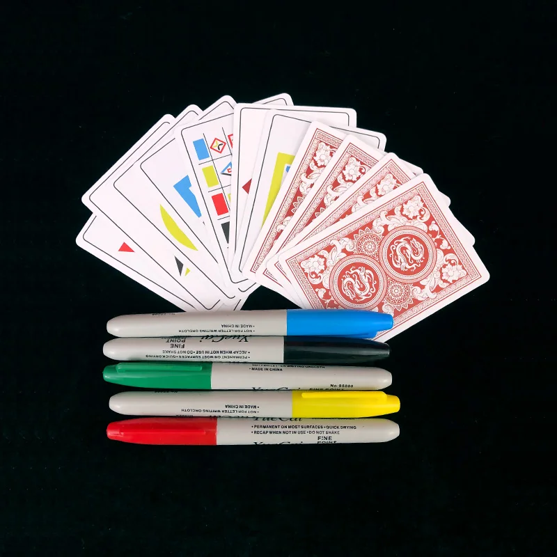 Magic Easy Learn Elementary School Simple Magic Tricks Telepathic Prophecy Props Brain Plunder with Color Pens