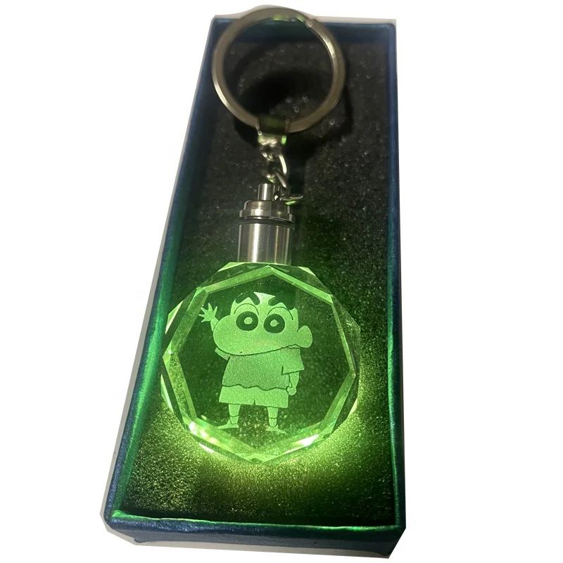 Cute Cartoon Character Crayon Shin-chan Pokemoned Keychain Strap Lanyard led Keyring for Pokemoned Pendant