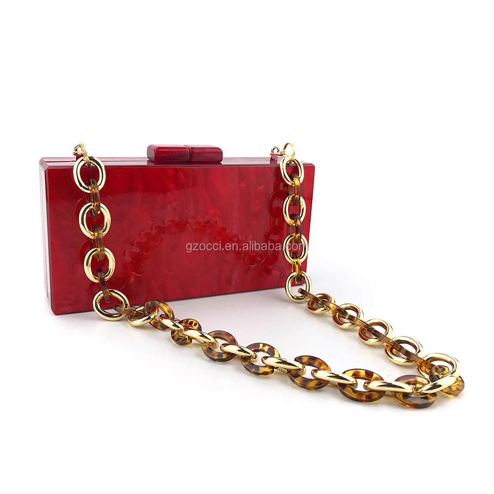 
OC4094 Wholesale solid acrylic bags for women party acrylic clutch bag 