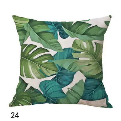 Home plant decorative linen pillowcase cushion cover throw pillow cover