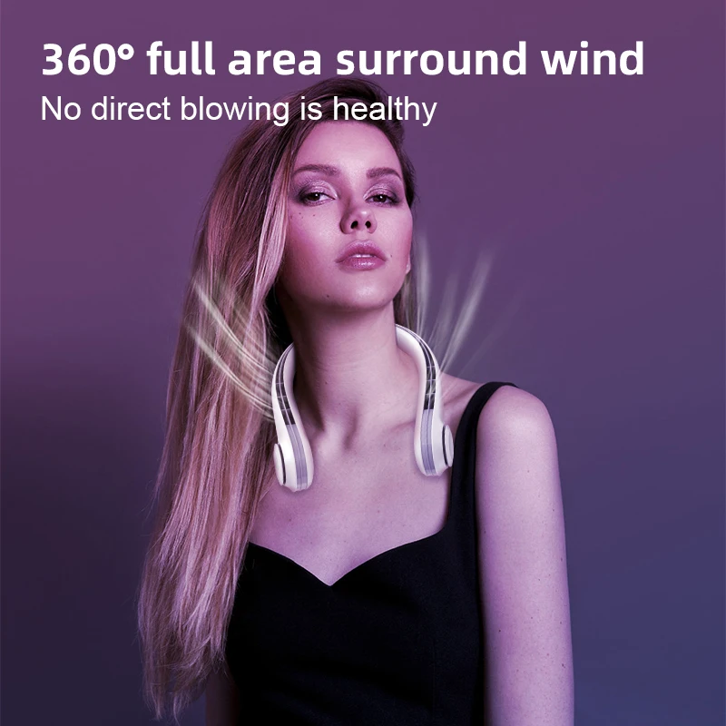 AOOLIF 3600 mah portable rechargeable neck fan for outdoor running