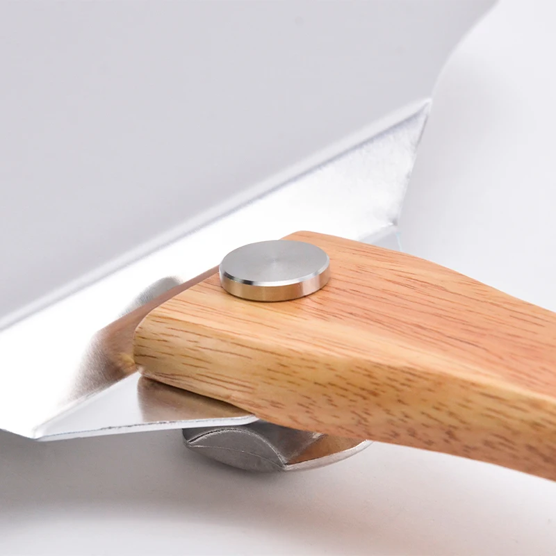Custom Best Selling Kitchen Accessories 14*12 Inches Wooden Handle Pizza Shovel Stainless Steel Pizza Peel With Pizza Box