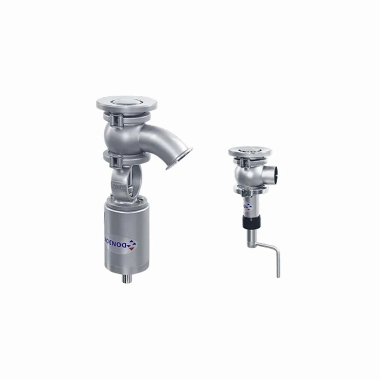 DONJOY sanitary pneumatic elbow tank bottom valve with inside/outside open discharge tank bottom valves