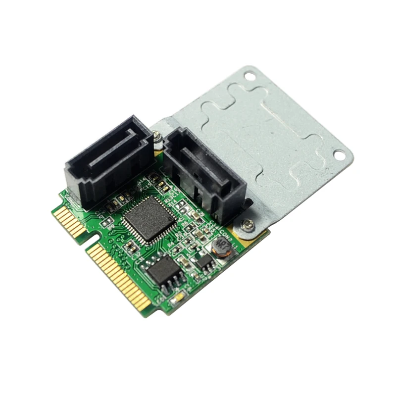 Mini PCI-Express to SATA 3.0 Support 6Gb/s 2x Internal Port RAID Controller Card