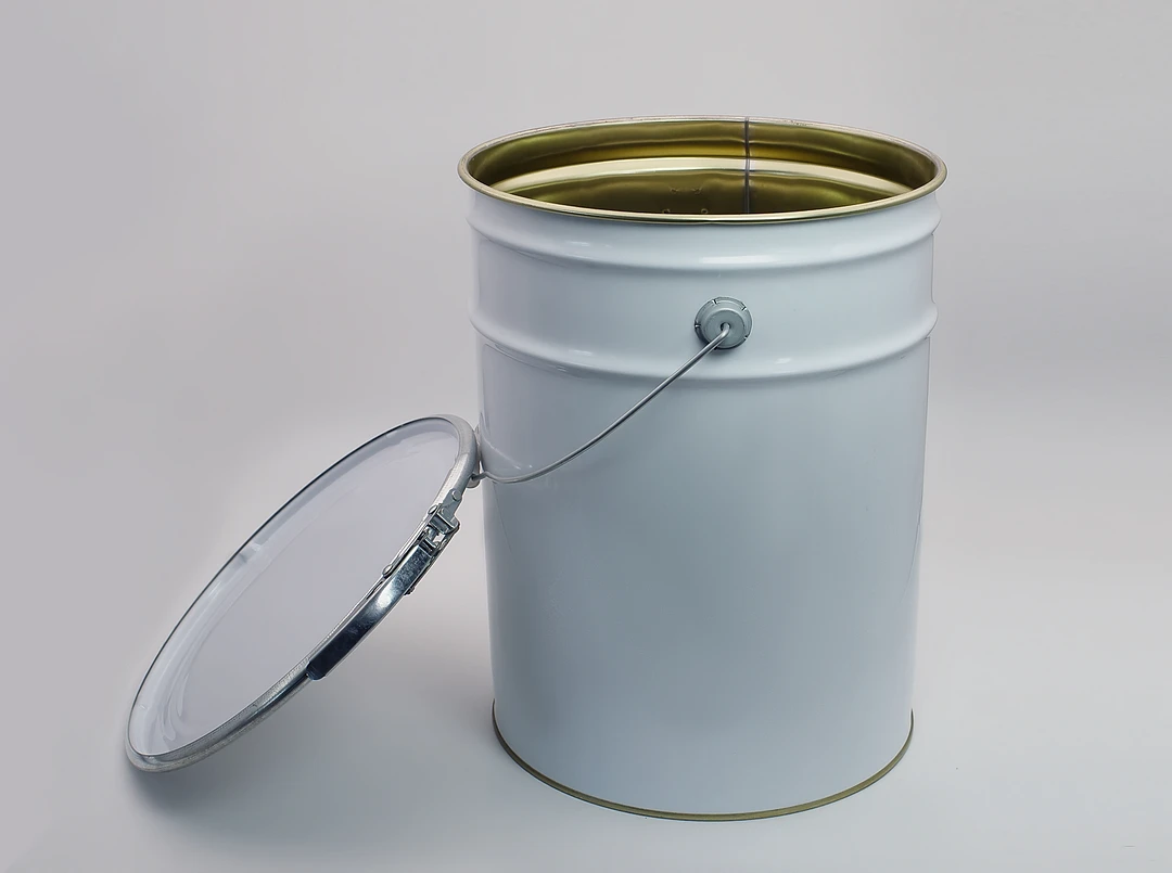 UN standard customization 20l 5gallon tinplate metal bucket paint pail with lock ring lid