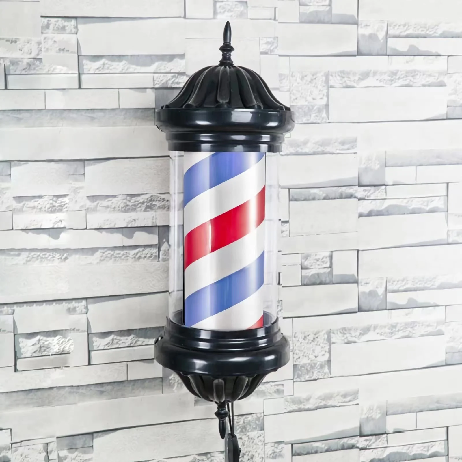 Barber Shop Rotating Light Led Strips Pole Light Hair Salon Sign Wall Mount Rotating Light for Hair Salon Beauty