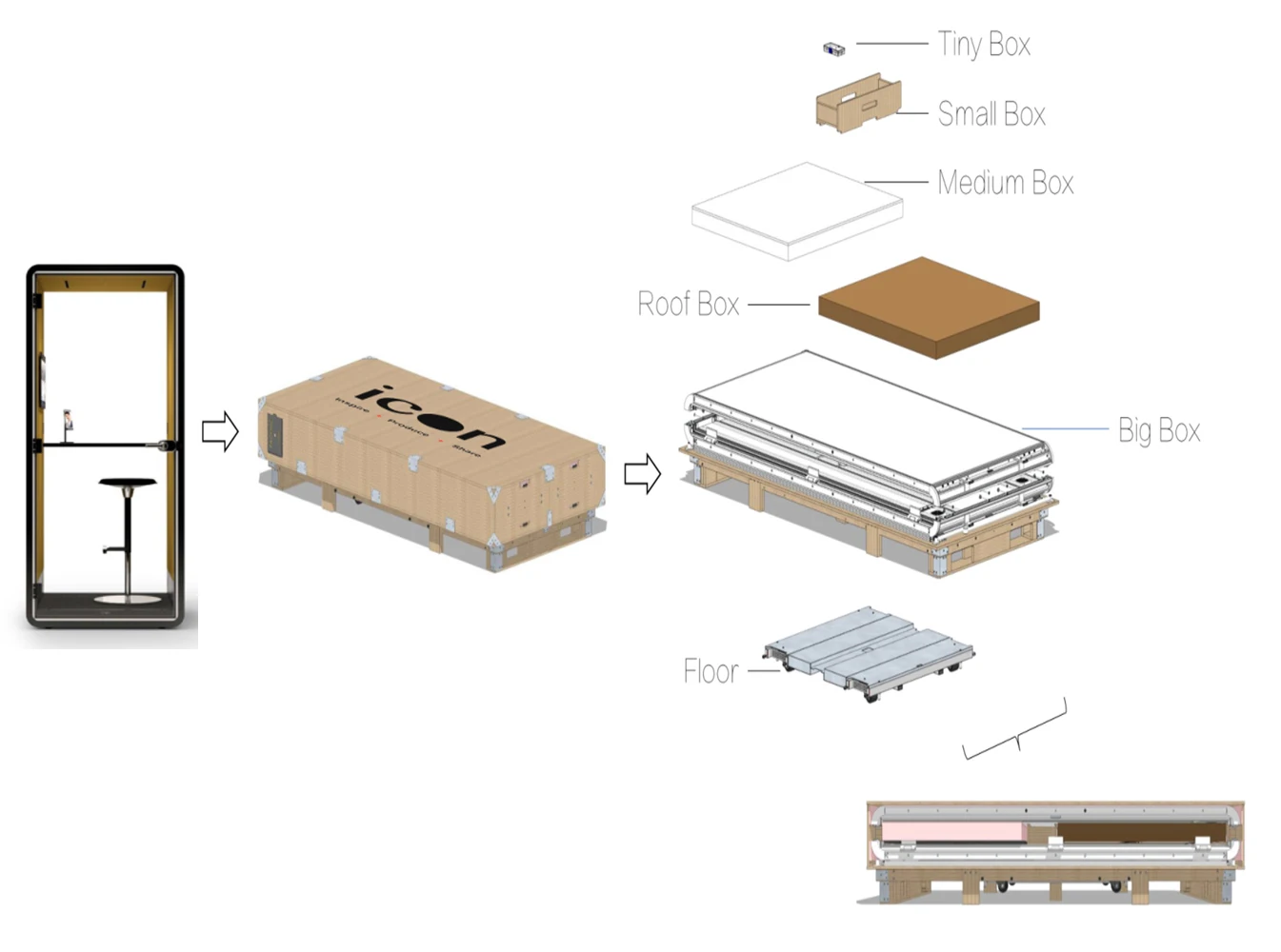 Room Space Privacy Portable Office Large Phone Booth Pod Leisure Meeting Pod Soundproof Vocal Booth