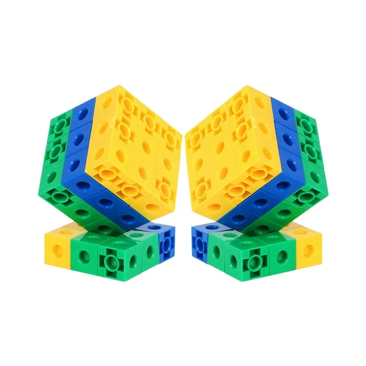 Low Price Plastic Cube Block Educational Plastic Cube Building Block Toy