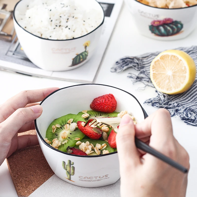 Керамическая круглая миска для лапши в японском стиле, керамическая миска для завтрака 4,5/5,5 дюйма