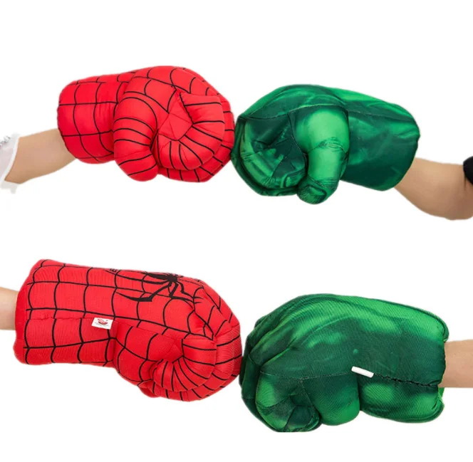 OEM 2 шт детский фильм фантазия супергерой фигурка паук мА/Халк Игрушки боксерские перчатки мальчик Хэллоуин подарок перчатки-блокшив