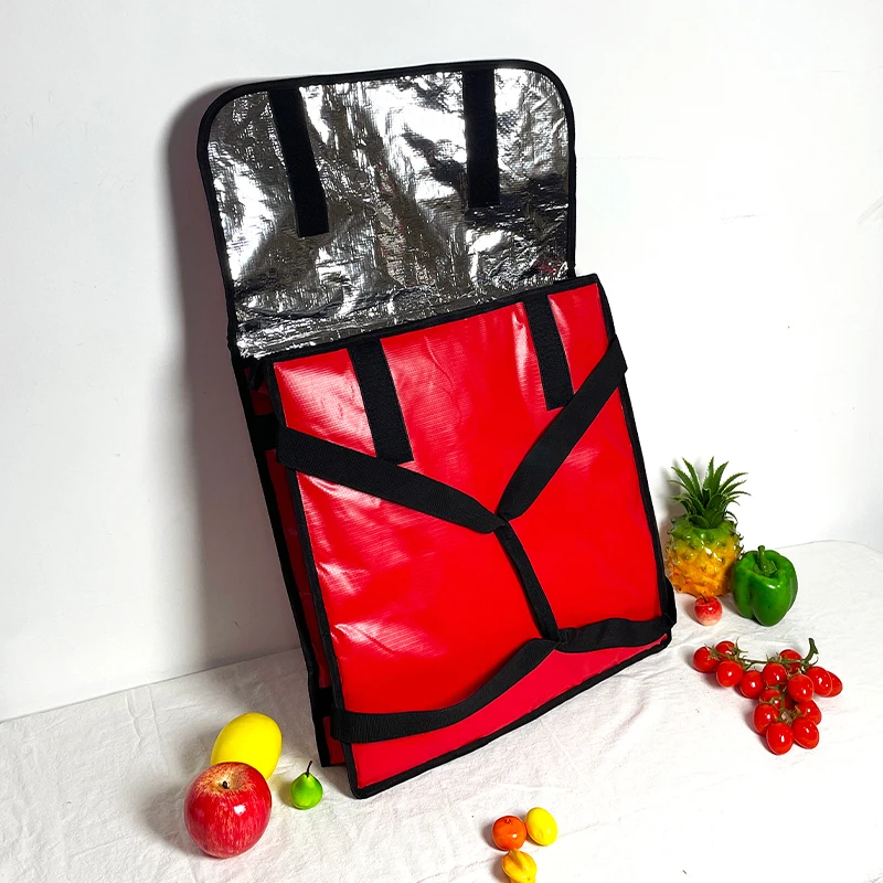 Custom Waterproof Fashion Portable Pizza Cake Food Delivery Thermal Cooler Bag with Logo Printed