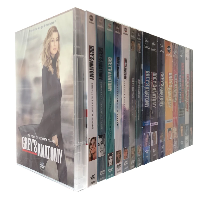 Grey s анатомия сезон 1-18 серия соревнований 98 дисков оптовая продажа с фабрики DVD фильмы Сериалы мультфильмы Регион 1 Бесплатная доставка