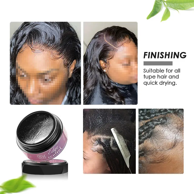 own brand hair edge control gel private label styling gel wholesale firm hold edge control pomade shine n jam