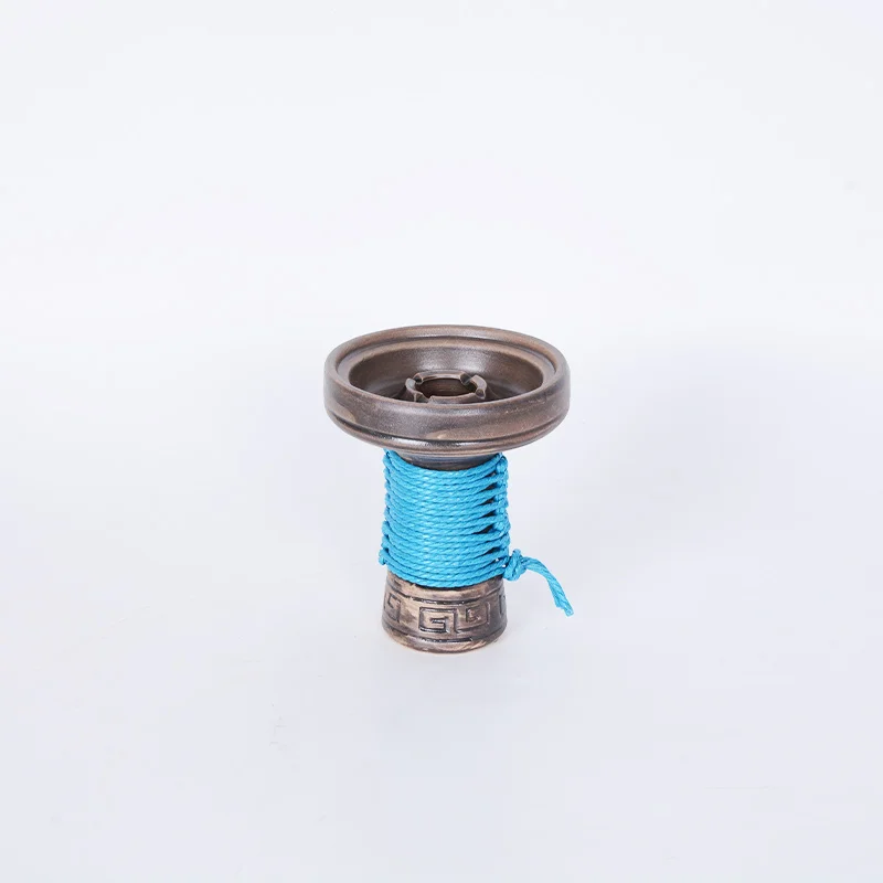 High Quality Ceramic Cylindrical Winding Rope Thick Edge Shisha Pot Hookah Accessories