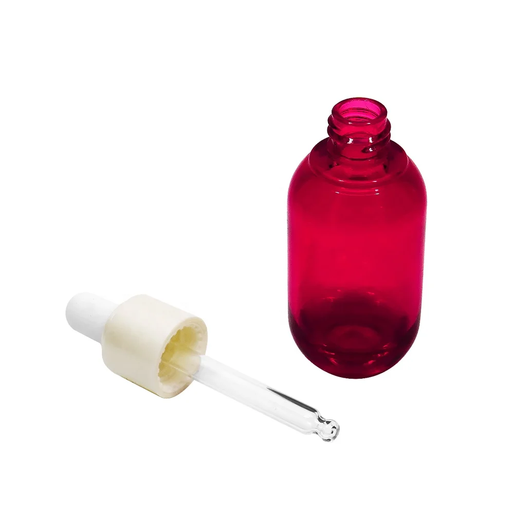 15ml Red PETG  Plastic Bottle with Dropper for Cosmetics Packaging