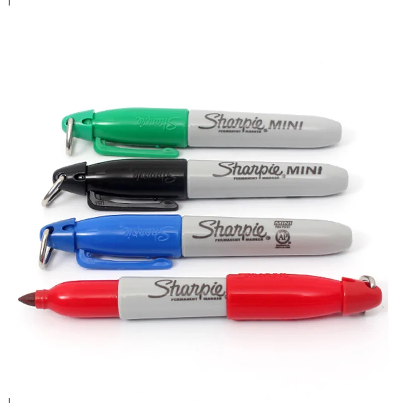 4/8 шт. компактный мини-маркер Sharpie 35113 с брелоком масляный маркер для переноски канцелярские принадлежности безпыльный очистки