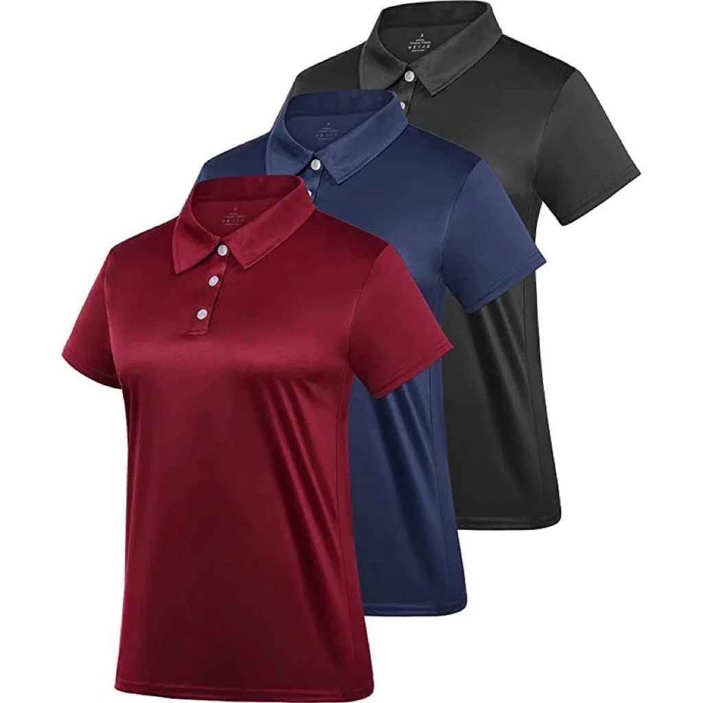 High Quality 100 Polyester Women S Activewear POLO Shirt Long Sleeve Zip up Golf Shirts Dry Fit Polo Shirt Clothing Casual Plain