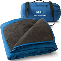 Waterproof Outdoor Blanket Windproof Triple Layers Warm Fleece Comfy Foldableg Beach Picnic Camping Blanket