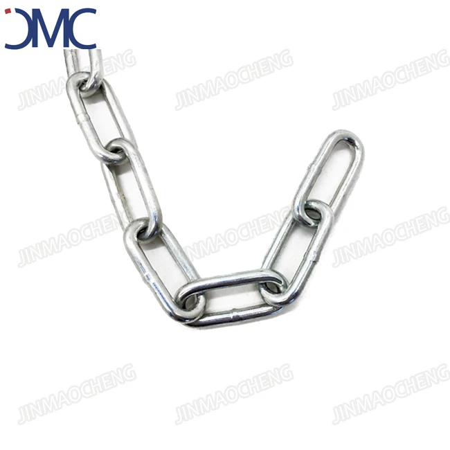 Оцинкованная сварная стальная длинная звеньевая цепь DIN763, упакованная в рулон