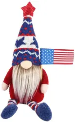 Independence Day party decorations creative Rudolph doll American flag faceless doll gift