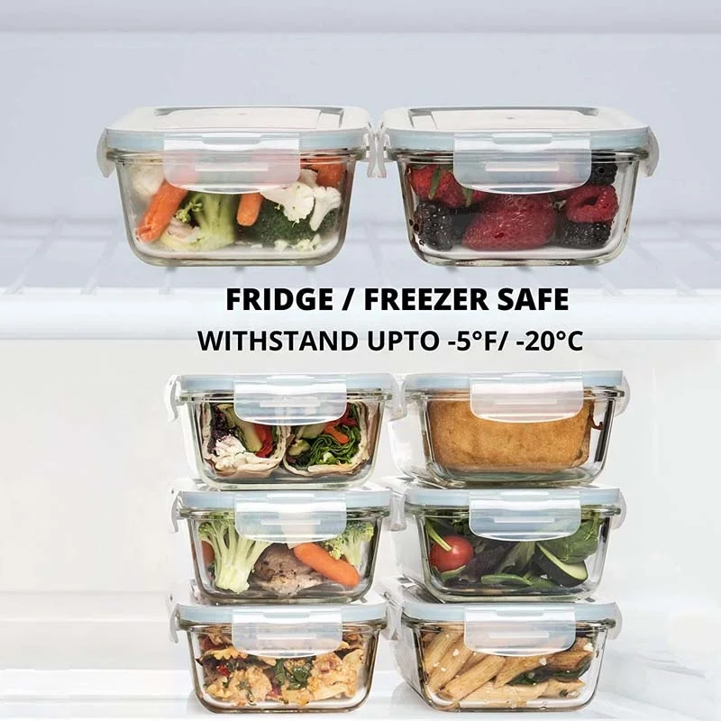 supplier premium quality high borosilicate glass food container sets kitchen food storage