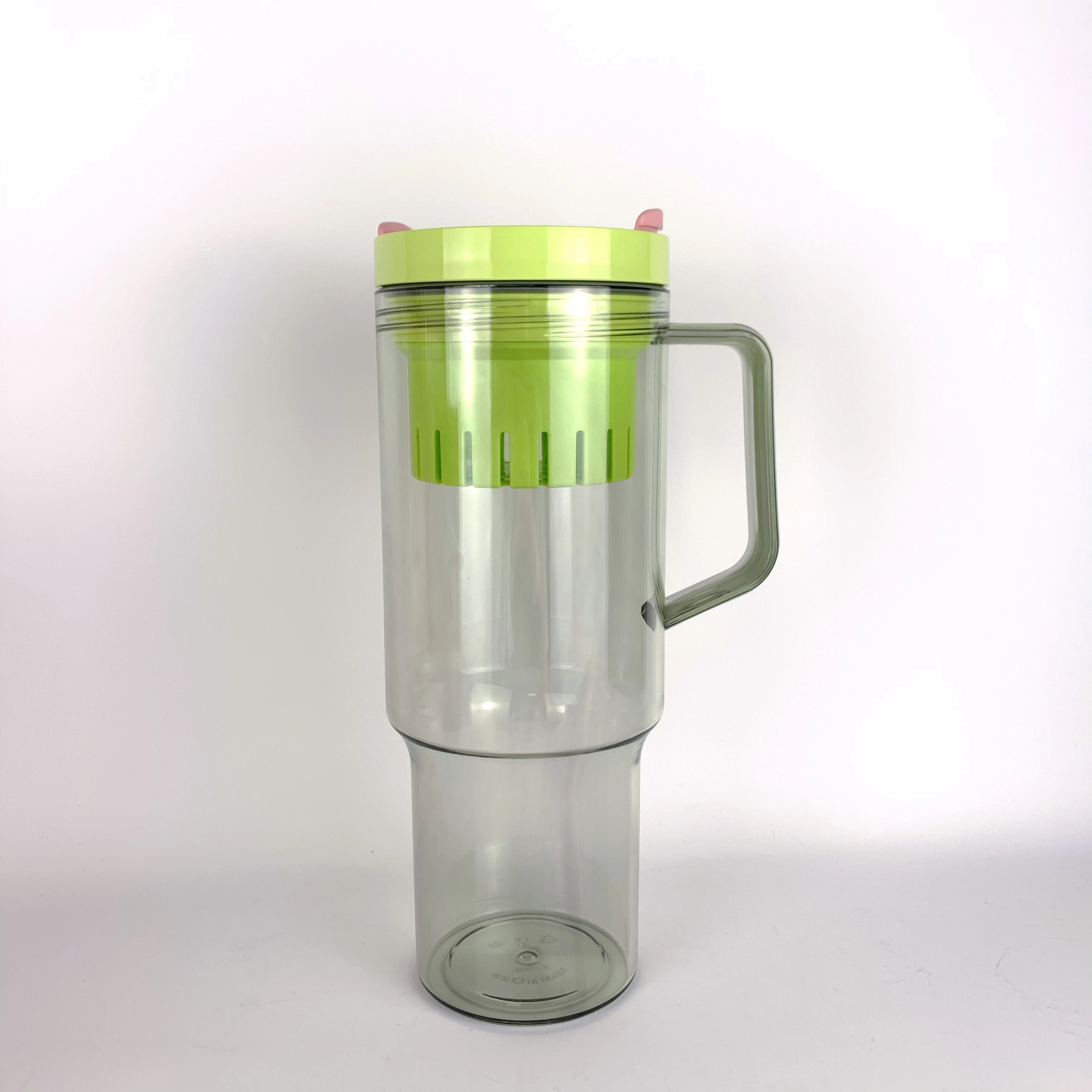 20oz/40oz Big Capacity Coffee Water Bottle Plastic Tumbler With Handle With Straw&Infuser