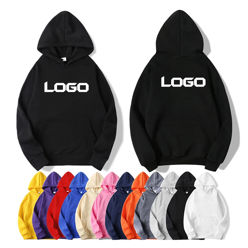  Fashion custom solid color blank oversized plain pullover 100% cotton mens sweatshirts