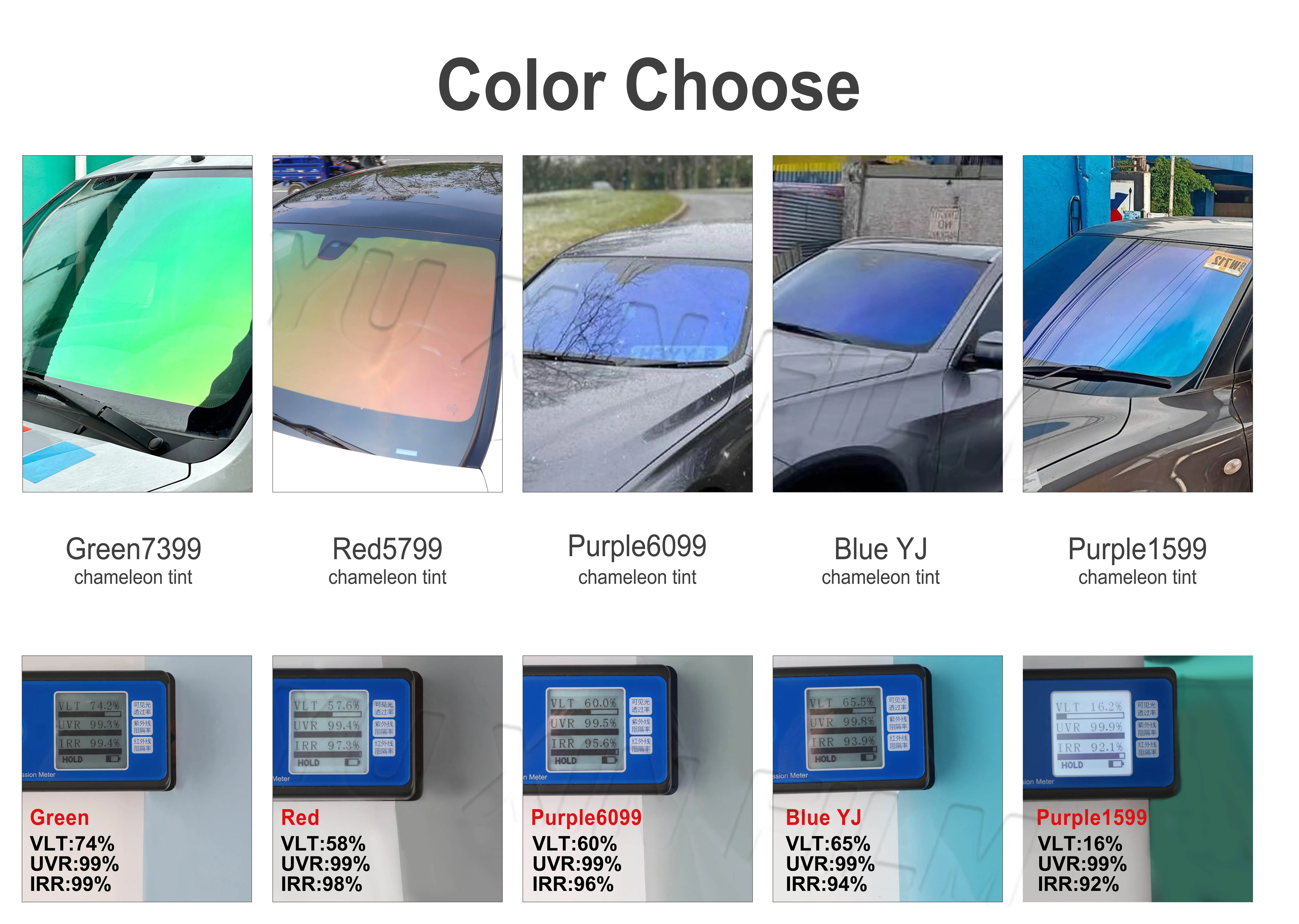 Sunset Red Chameleon Window Film Car Window Tint Windscreen Solar Windows Chameleon Tint