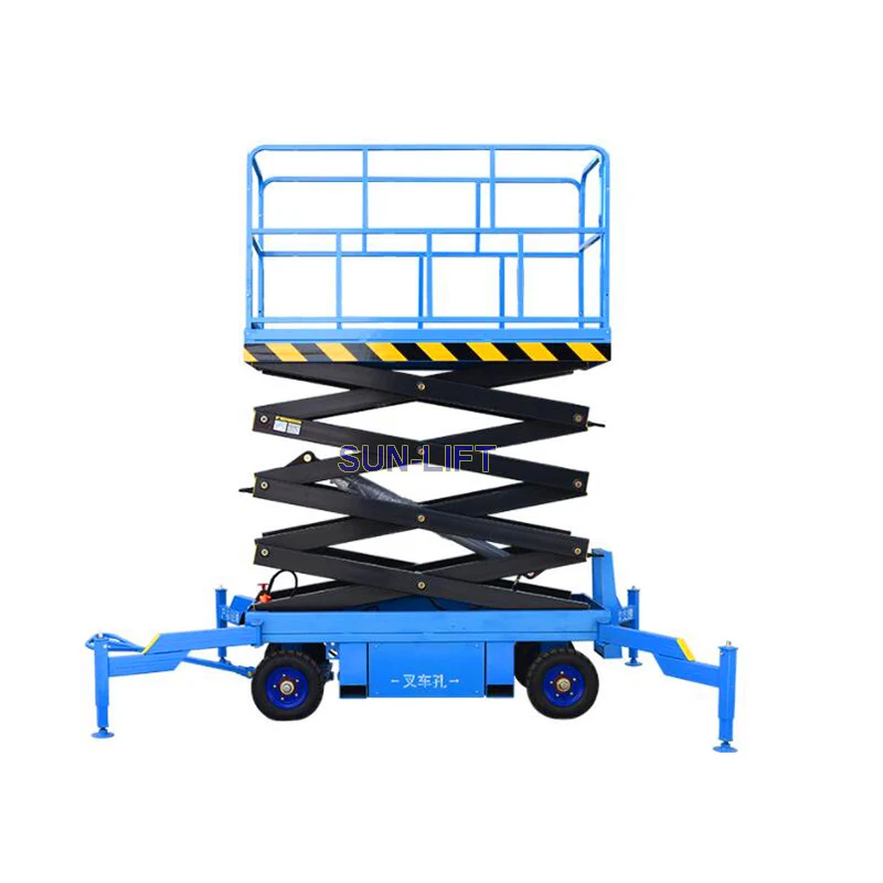 Chinese Factory electric mobile portable scissor lift table price scissor small indoor lift equipment with CE ISO
