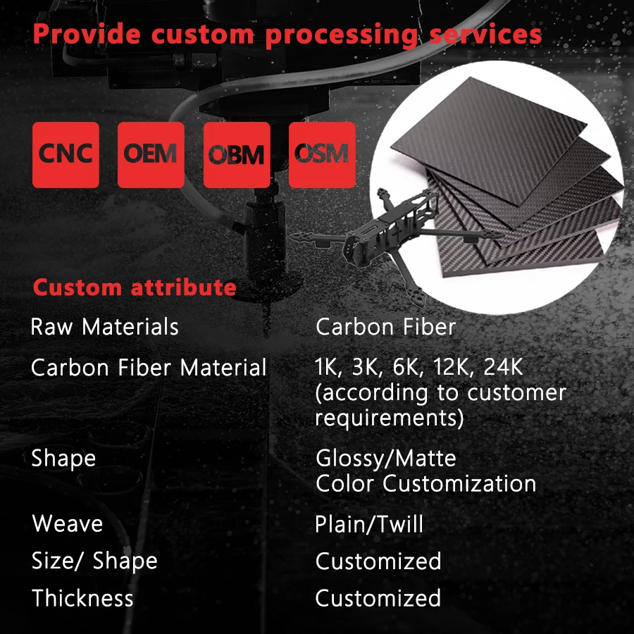Boyue Tech Custom Carbon Fiber Fabric Parts Carbon Fiber Prepreg Fabric Thermoplastic Sheet